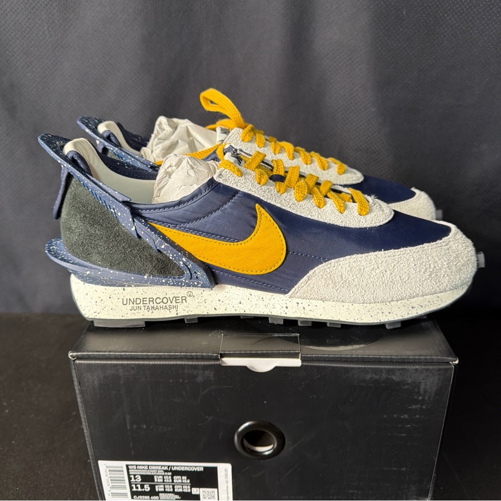 Nike‎ Daybreak Undercover Men's Size Navy White Yellow Mens 11.5 NIB